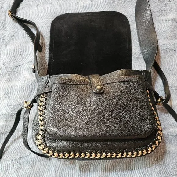 RARE! Coach Dakota 21 Flap Crossbody Bag Purse in Black pebbled leather - Picture 2 of 8